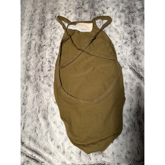 Forever 21 size xs/s olive green lingerie seamless bodysuit. - Picture 2 of 5